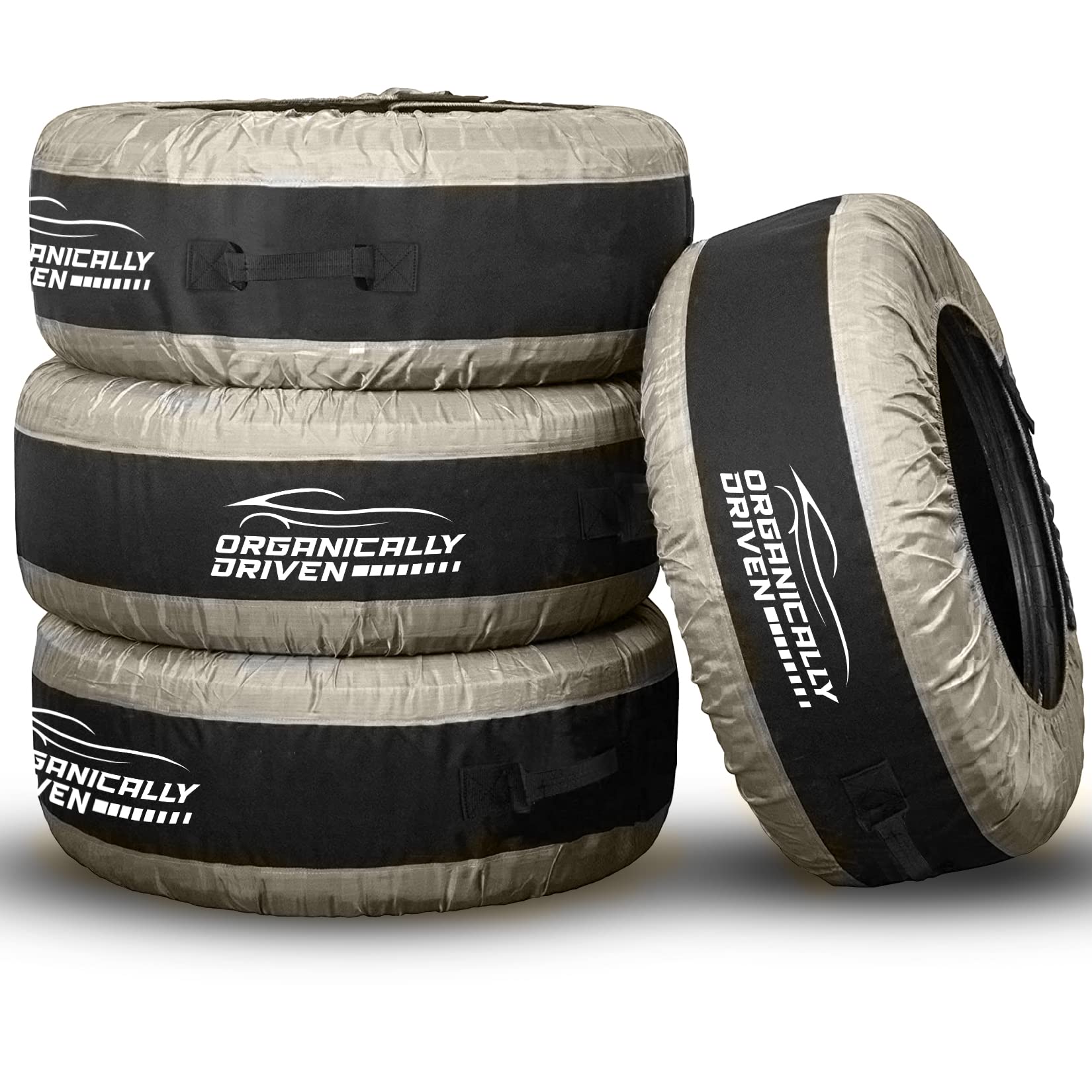 Heavy Duty Tire Storage Bags Set of 4 - Universal Fit for 15'' to 31'' Tires - Durable Seasonal Tire Covers & Easy Transport Solution for Winter Tires, RV Tires, and Off-Road Vehicle Storage
