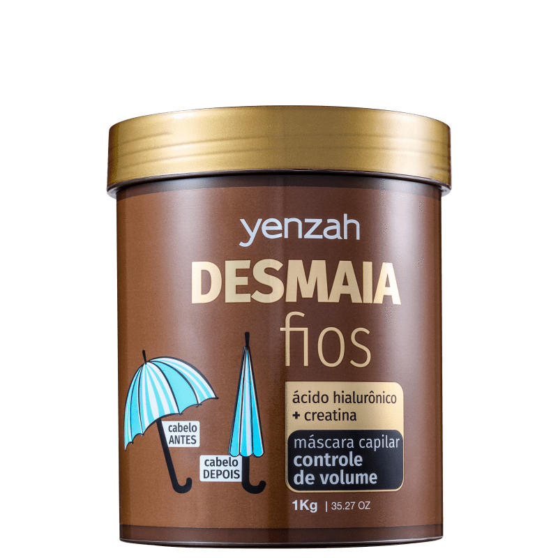 Desmaia Fios Deep Conditioning Hair Mask 1000g - Yenzah Professional Hair Treatment for Dry, Damaged Hair | Salon-Quality Hydration at Home