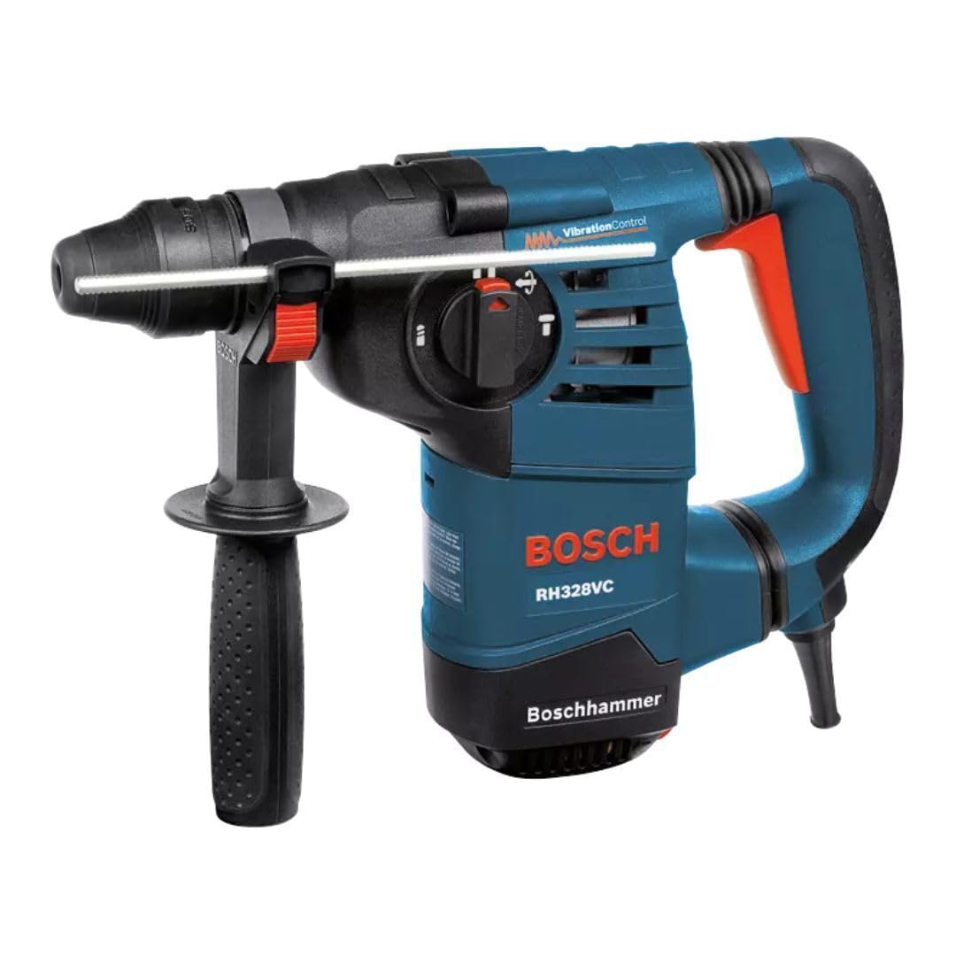 Bosch RH328VC-RT SDS-Plus Rotary Hammer Drill, 1-1/8 Inch - (Renewed) | Heavy Duty Concrete Drilling & Demolition | Perfect for Construction, Masonry & DIY Home Projects