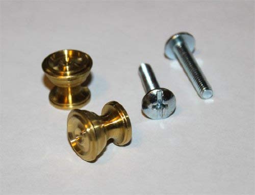 Solid Brass Large Piano Desk Knobs with Screws - 1 Pair for Furniture Repair & Restoration - Perfect for Vintage Desks, Cabinets, and Antique Furniture Refinishing
