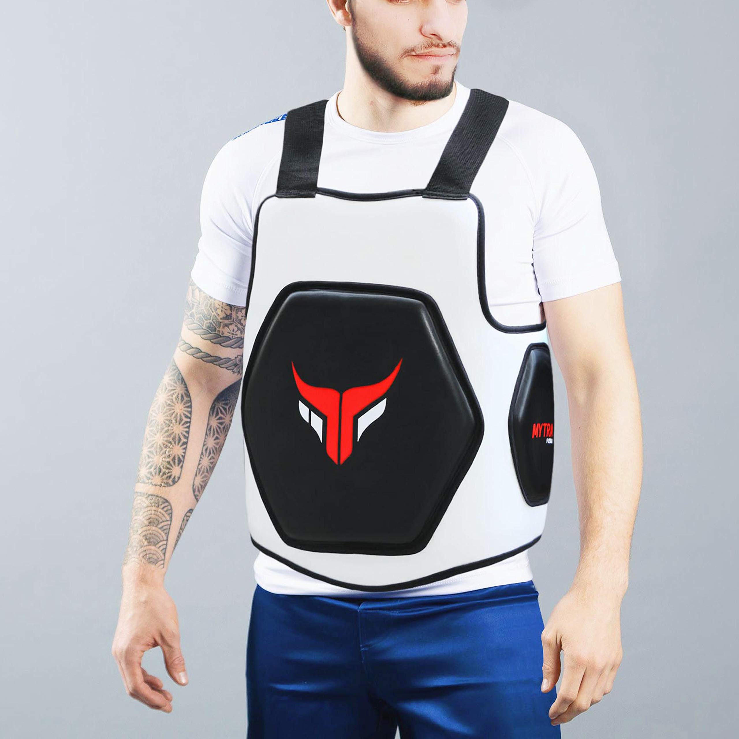 Mytra Fusion R2 Body Shield - Full Torso Protector for Boxing, MMA, Muay Thai Training & Fitness Gym Workouts - Ideal for Sparring, Pad Work & Combat Sports Practice