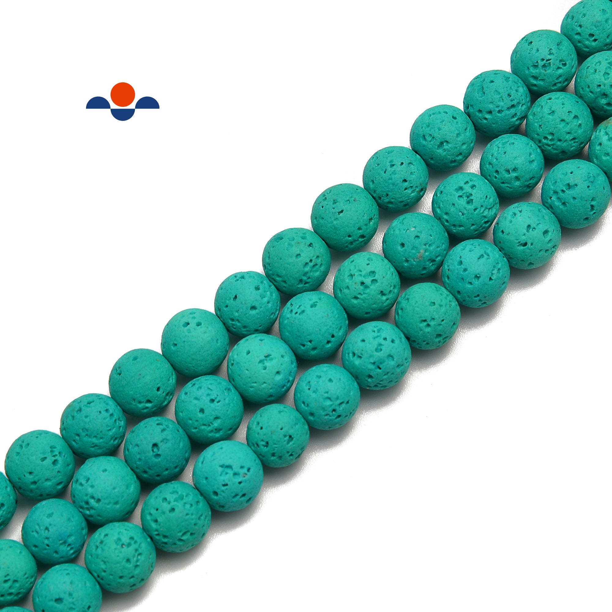 Dark Green Lava Rock Beads - Smooth Round Stone Beads 6mm 8mm 10mm - 15.5 Inch Strand for Jewelry Making, DIY Crafts, Meditation & Healing Bracelets