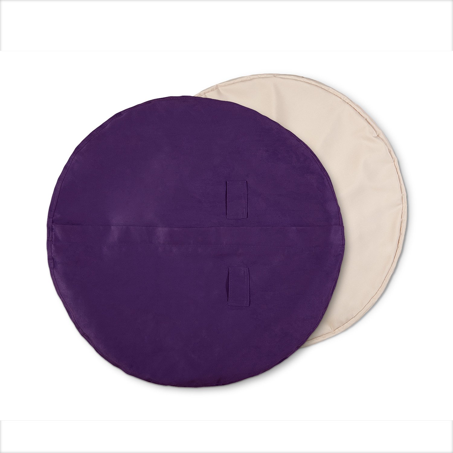 Luxury Microsuede Bean Bag Cover - Machine Washable 4-Foot Replacement Outer Shell with Purple Inlay | Perfect for Living Room, Game Room & Dorm Decor | Soft & Durable Furniture Upgrade