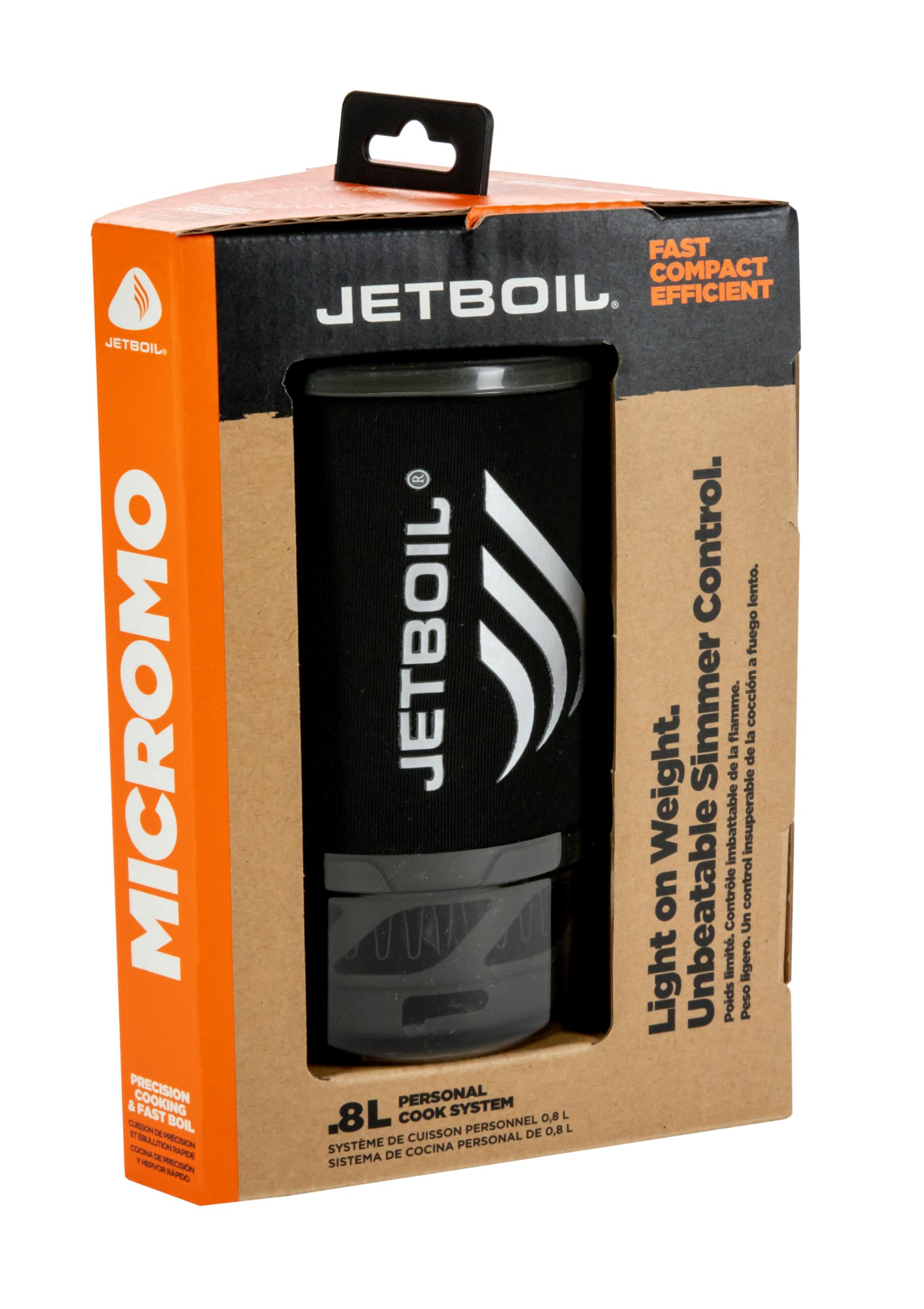 Jetboil MicroMo Lightweight Backpacking Stove - Adjustable Flame Control for Precise Cooking | Perfect for Camping, Hiking & Outdoor Adventures
