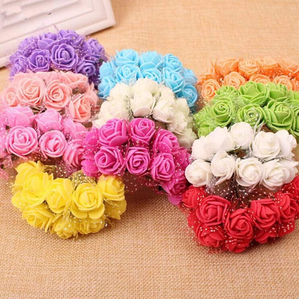 144pcs Mini Artificial Rose Flower Heads - Light Pink Fake Roses with Gauze Base for Wedding Decor, Scrapbooking, DIY Crafts, Home & Party Decoration