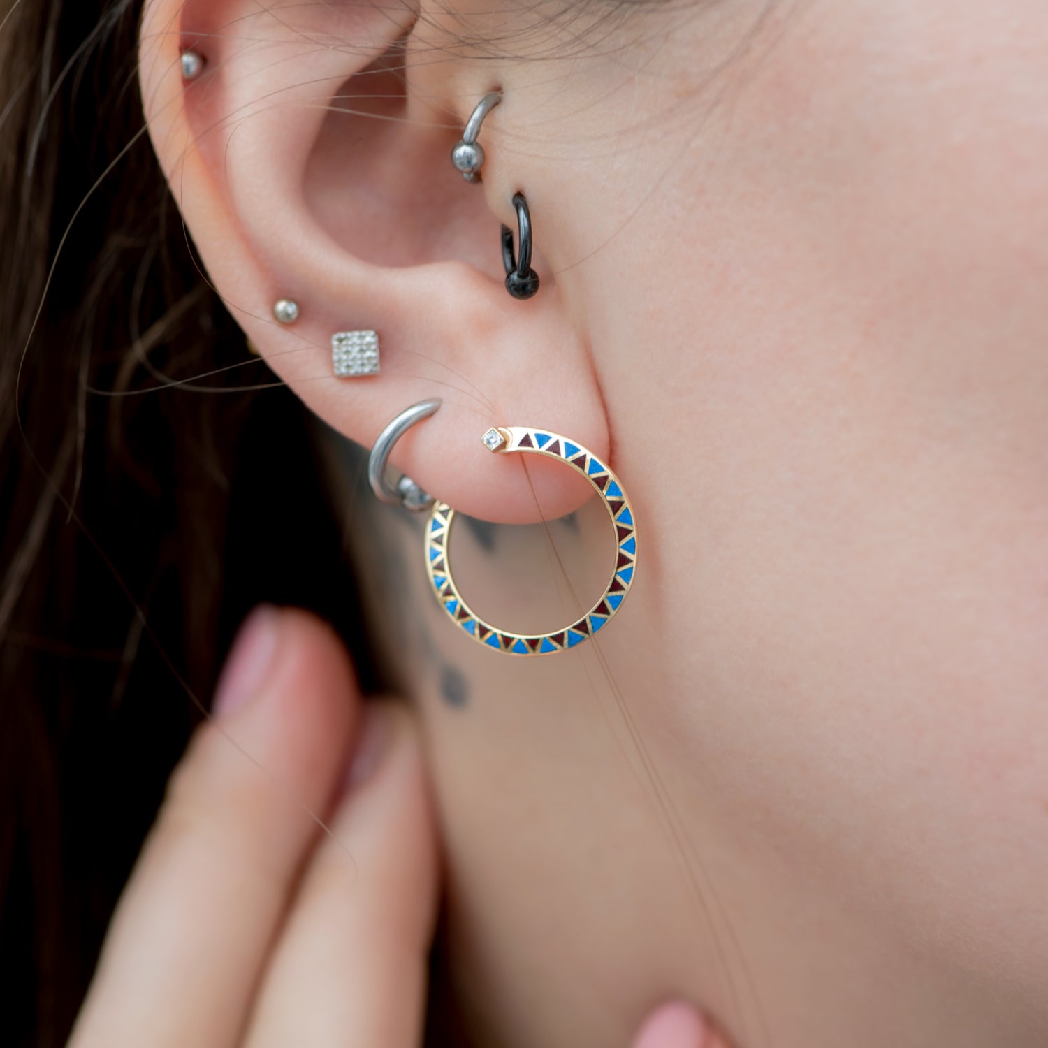 Stylish Spiral Hoop Earrings with Chevron Pattern - Trendy Boho Jewelry for Women | Perfect for Parties, Weddings & Everyday Wear