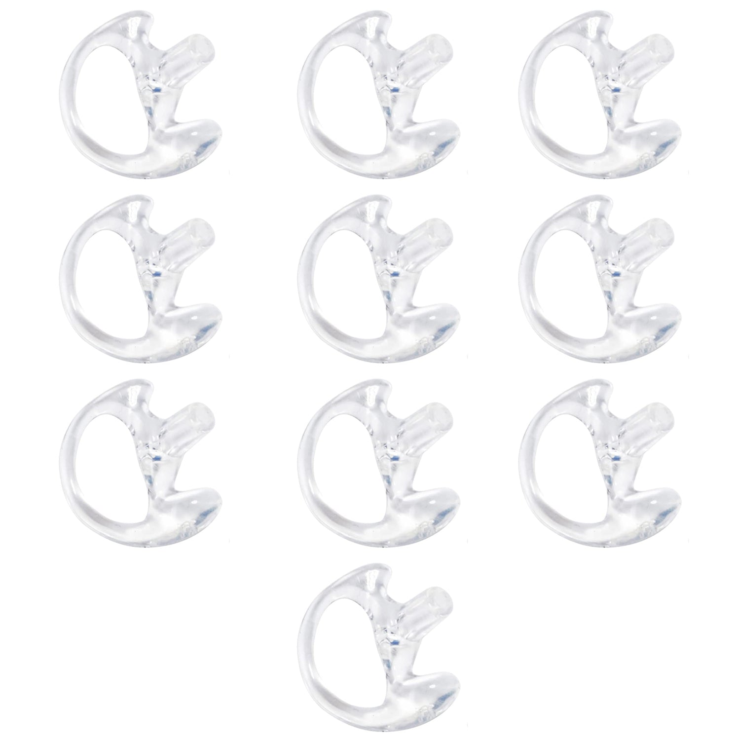 Clear LEFT Medium Replacement Earmold Earbud for Two Way Radios - Compatible with Motorola, Kenwood, and Baofeng Walkie Talkies - Perfect for Construction, Security, and Outdoor Adventures