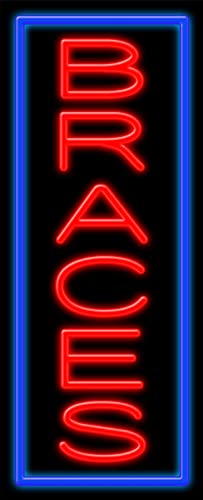 Custom Braces Glasses Neon Sign - USA Made | Perfect for Dental Offices, Orthodontic Clinics & Home Decor