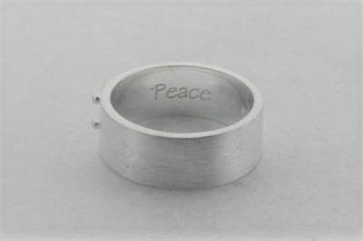 Braille Ring for Peace - Sterling Silver Jewelry for Women & Men - Inspirational Gift for Blind & Visually Impaired - Perfect for Everyday Wear & Special Occasions