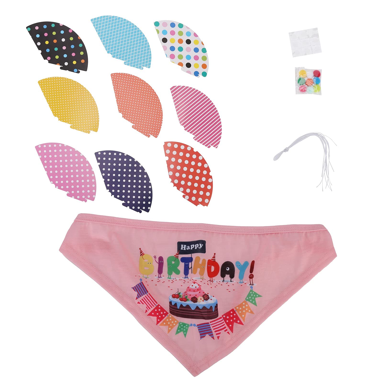 Happy Birthday Dog Bandana Hat - Cute Pet Party Supplies for Dogs, Doggy Birthday Decorations & Holiday Surprises - Perfect for Birthday Parties, Photo Shoots & Special Occasions