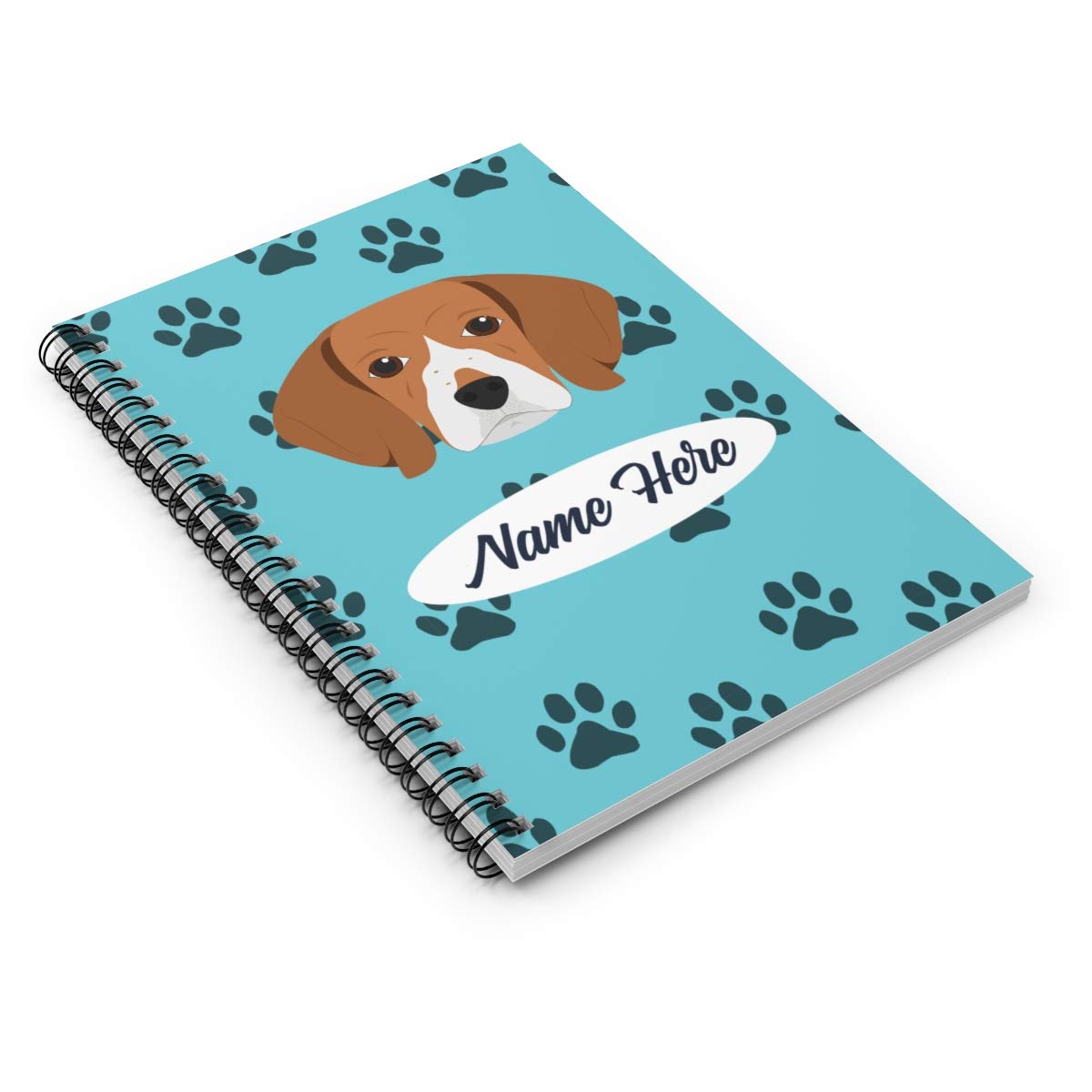 Custom Beagle Spiral Notebook - Personalized Dog Lover Gift for Beagle Moms, Dads & Kids | Cute Pet Journal, School Supplies, Office Notepad for Dog Owners