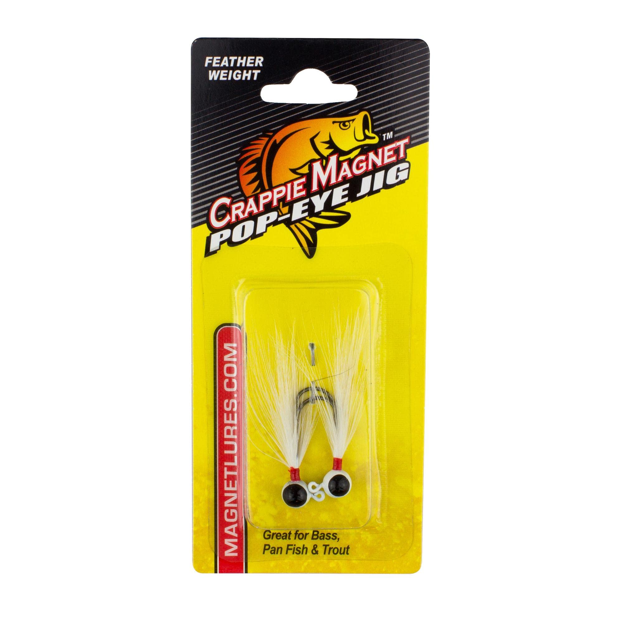 Leland's Lures Crappie Magnet Pop-Eye Jig - Premium Fishing Lure for Crappie, Bass & Panfish - Perfect for Freshwater & Ice Fishing