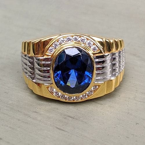 Yellow Gold Two Tone Rolex Men's Ring – Luxury Stainless Steel & Gold Band for Men, Elegant Wedding & Fashion Jewelry Gift – Perfect for Engagements, Anniversaries & Special Occasions