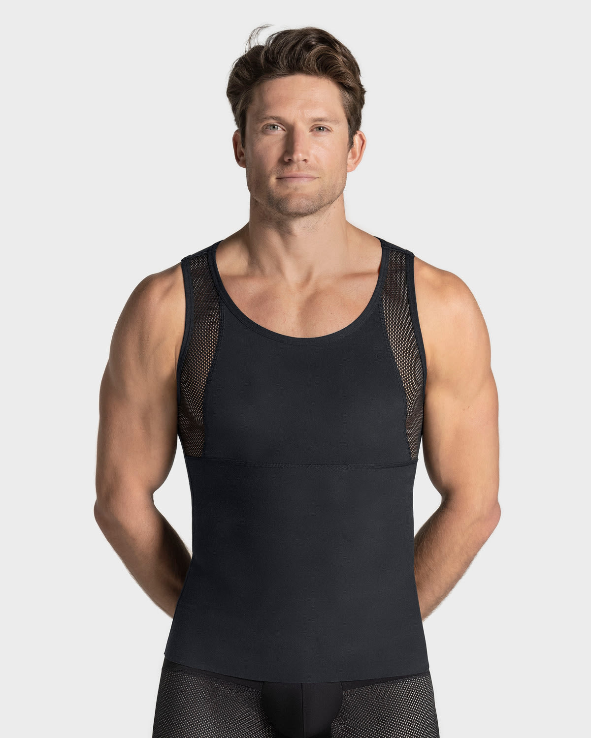3 Pack Stretch Cotton Moderate Compression Shaper Tank with Mesh Cutouts - Slimming Shapewear for Women, Breathable Workout Tops for Yoga, Gym & Everyday Wear