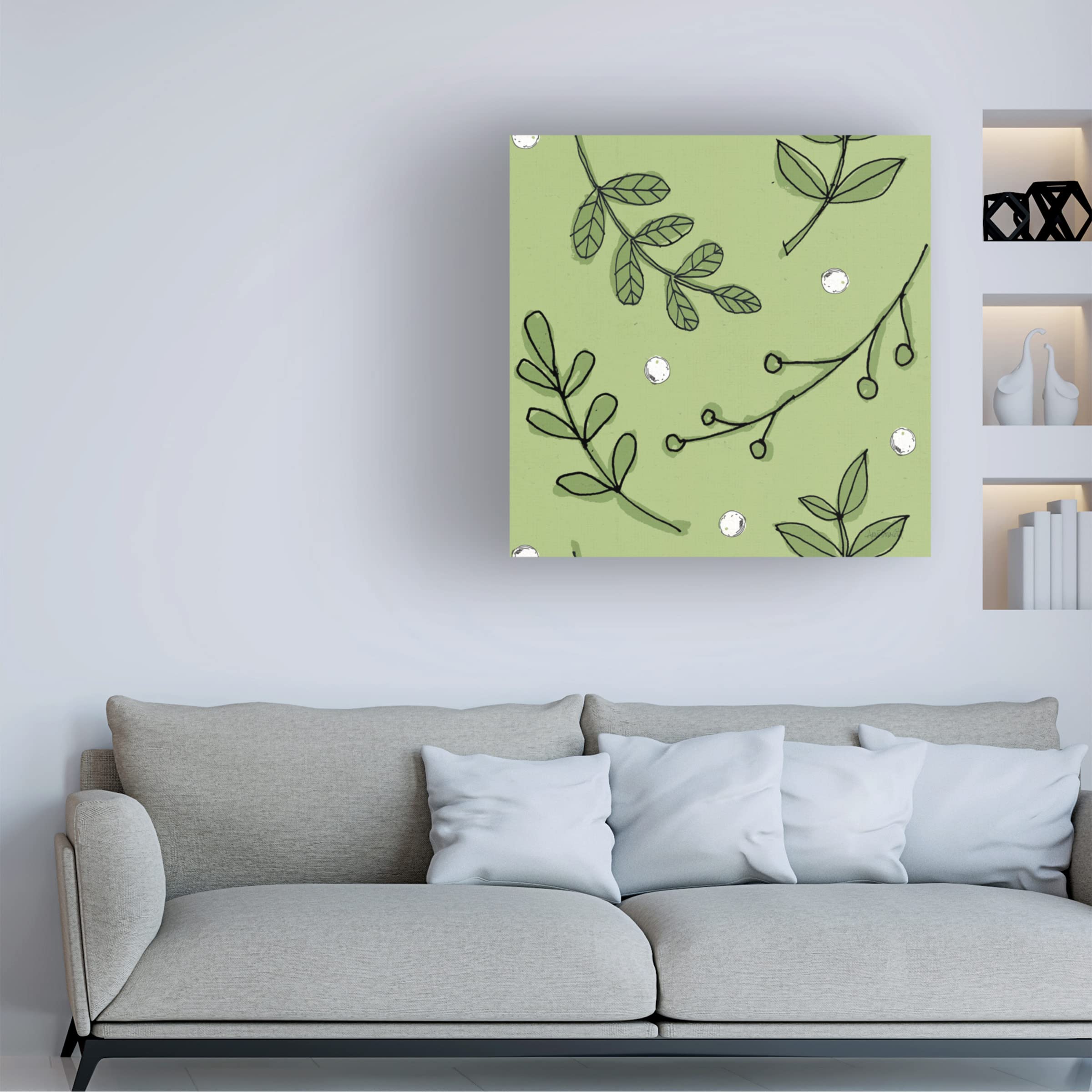 Becky Thorns 'Greenhouse V' Canvas Wall Art Print - Modern Botanical Home Decor for Living Room, Bedroom & Office
