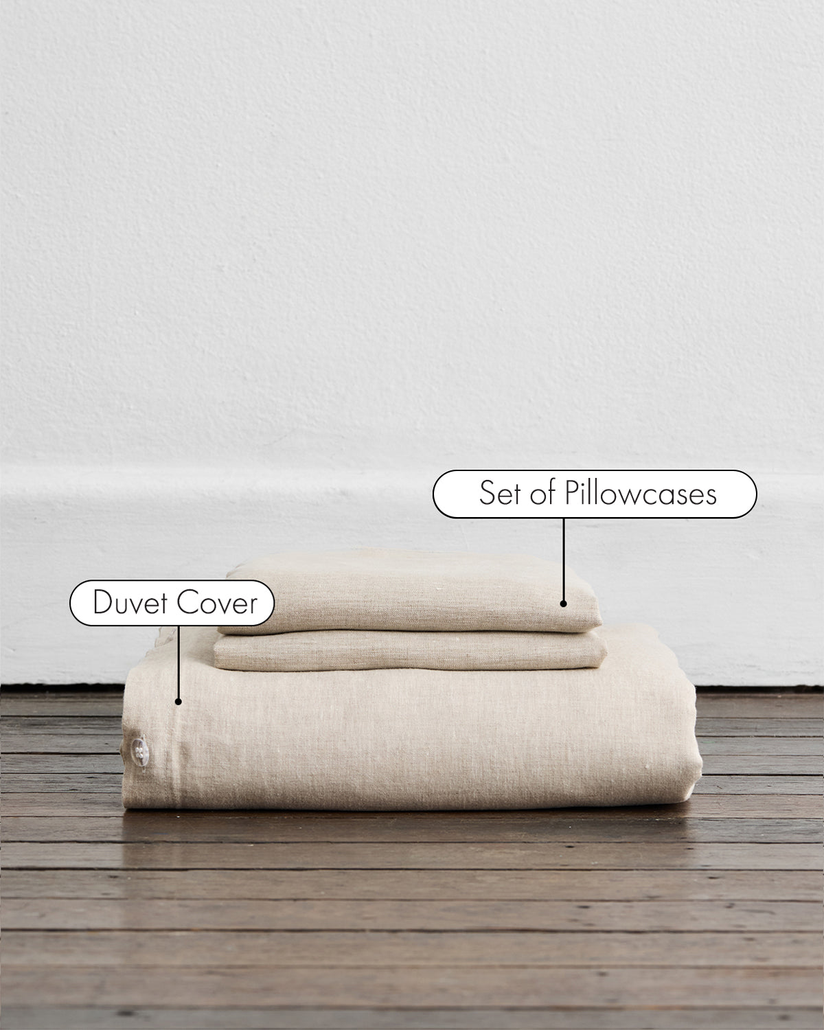 100% French Flax Linen Duvet Cover Set - Oatmeal Color | Organic & Breathable Bedding | Perfect for Cozy Bedrooms & Guest Rooms
