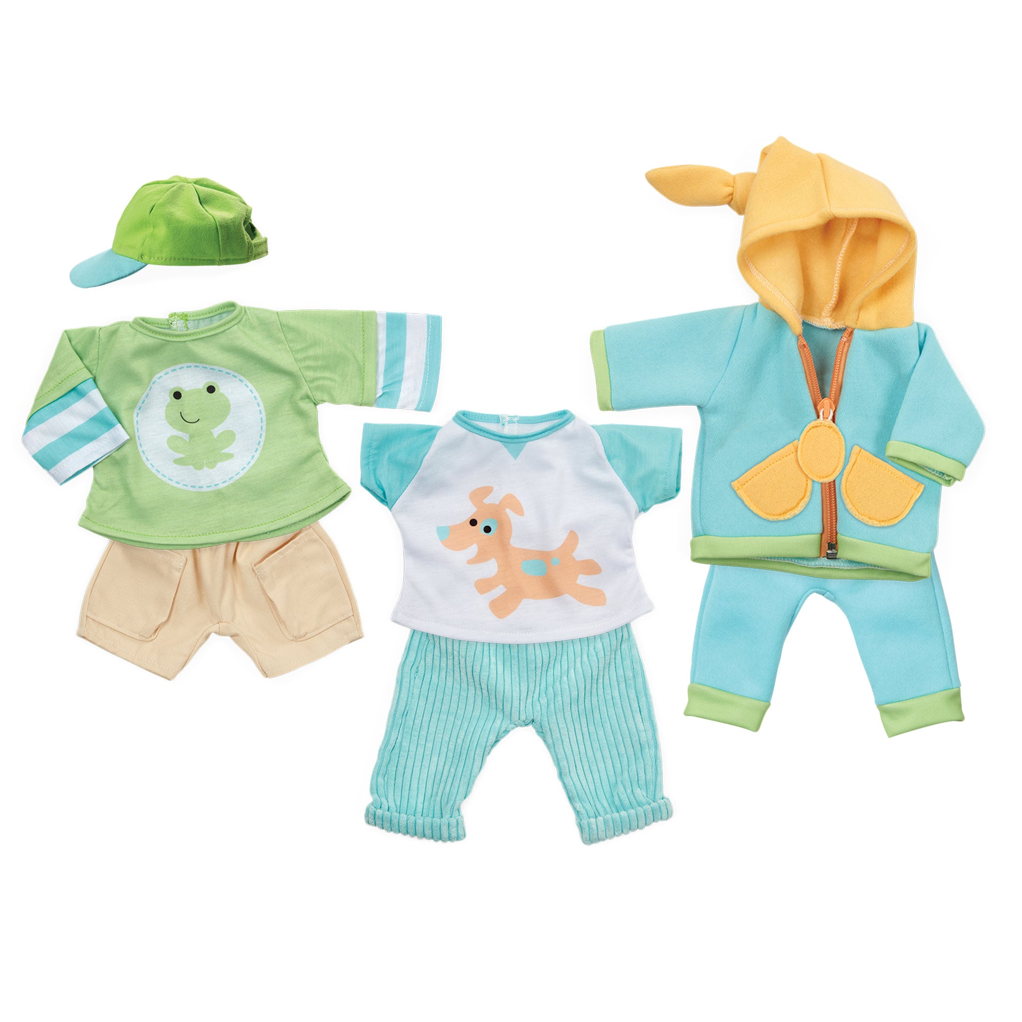 Mix & Match Playtime Doll Clothes for Kids - Adorable Outfits for 18 Inch Dolls | Perfect for Dress Up, Pretend Play & Tea Parties