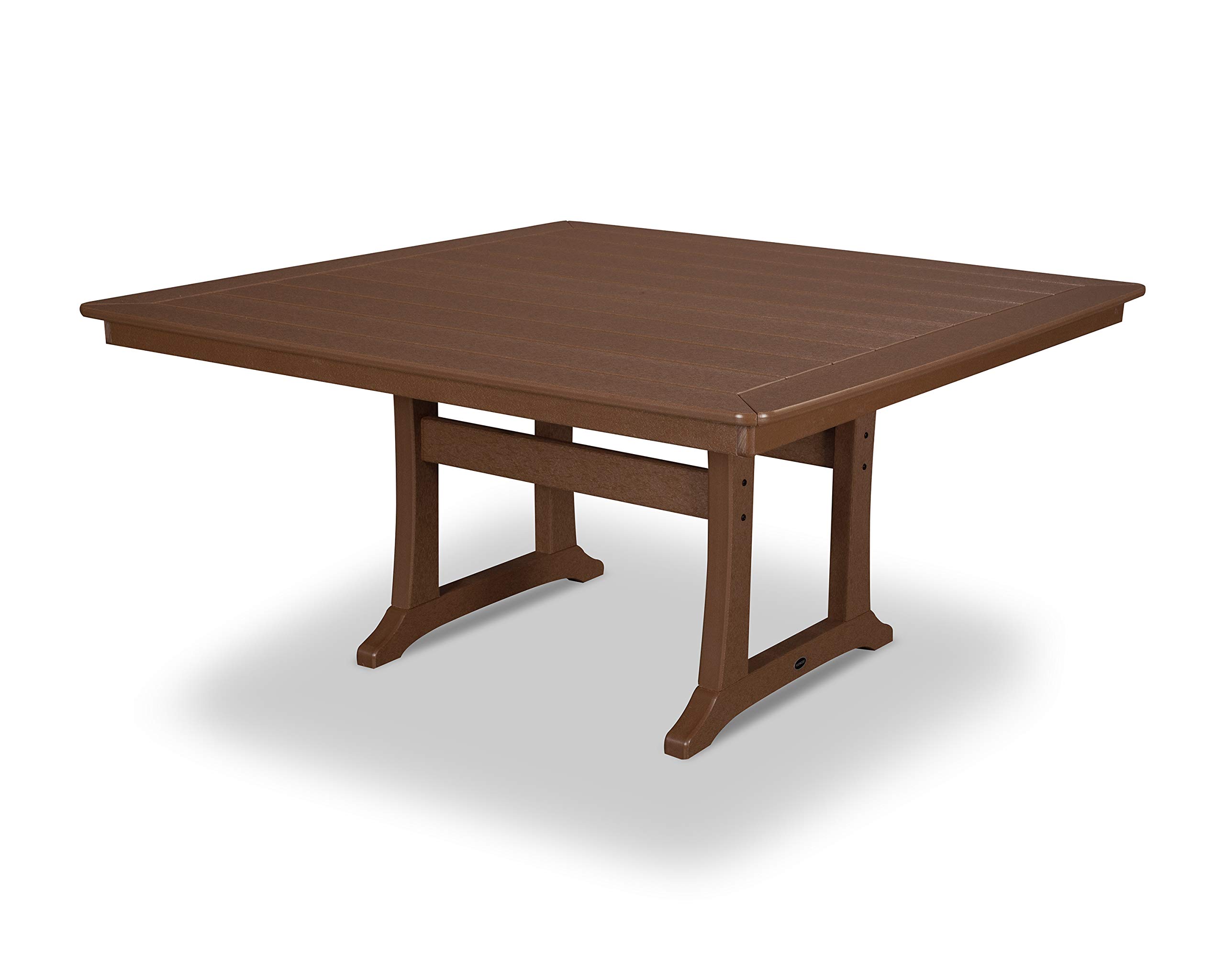 POLYWOOD® Outdoor Dining Table - Teak Wood Patio Table for Backyard, Garden, Poolside - Weather-Resistant & Durable Furniture for Al Fresco Dining & Entertaining