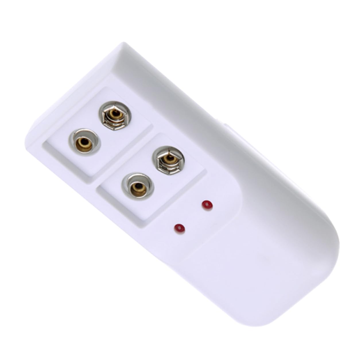 Angoily 9V Li-ion Rechargeable Battery and Charger Set - 2 Slot Compact Charger with LED Status Indicator - Perfect for Guitar Pedals, Smoke Detectors & Electronic Devices