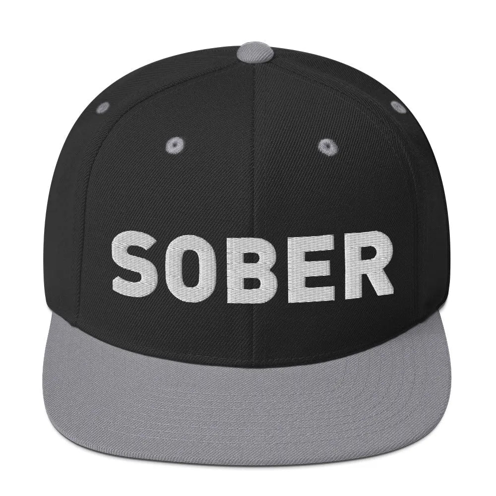 SOBER Embroidered Snapback Hat - Adjustable Dad Hat for Men & Women - Stylish Baseball Cap for Casual Wear, Sports & Outdoor Activities