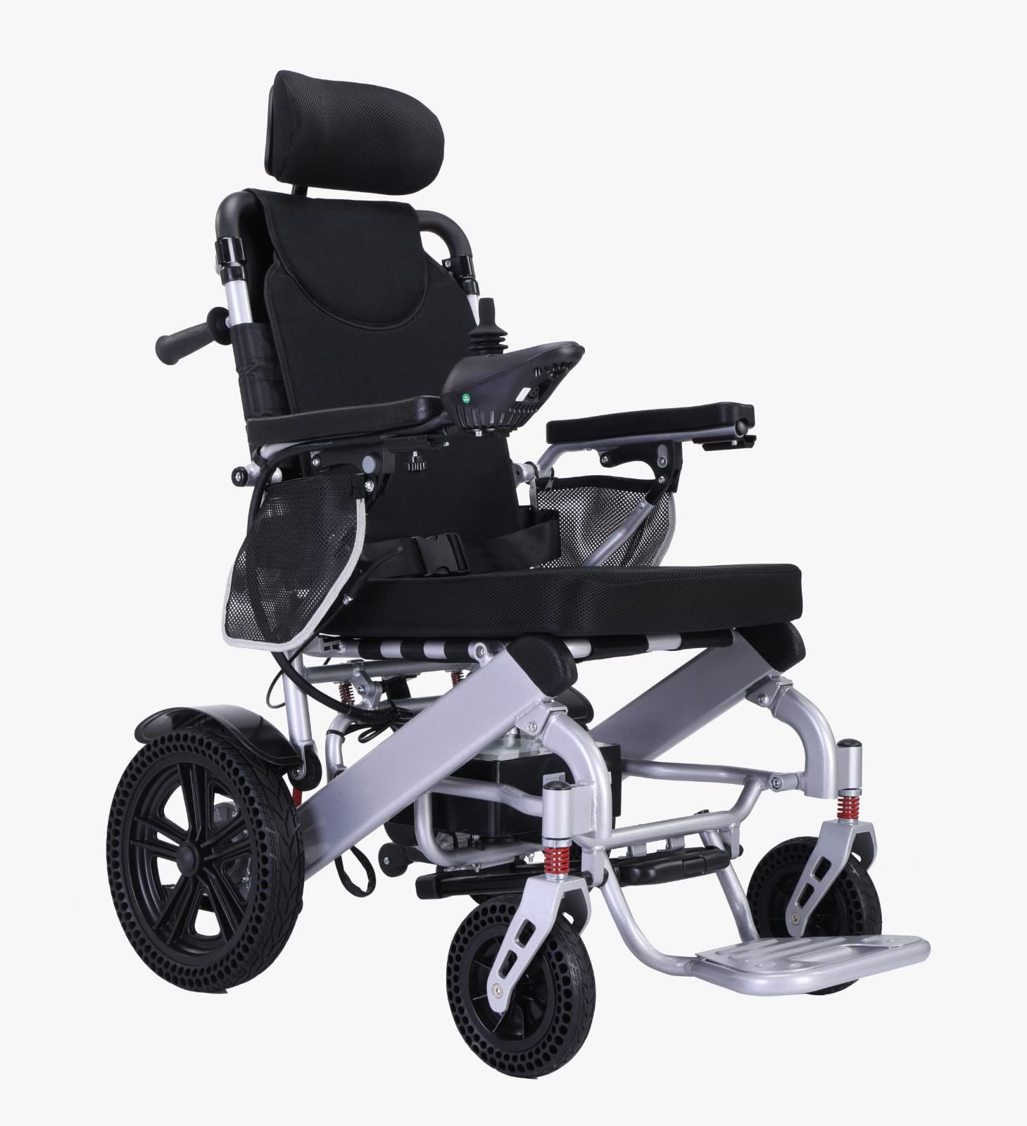 Klano BC8000 Electric Wheelchair for Adults - All-Terrain Foldable Power Wheelchair with Reclining Seat & Headrest | 64 lbs Lightweight | Ships from USA | Perfect for Outdoor Adventures, Travel & Daily Mobility
