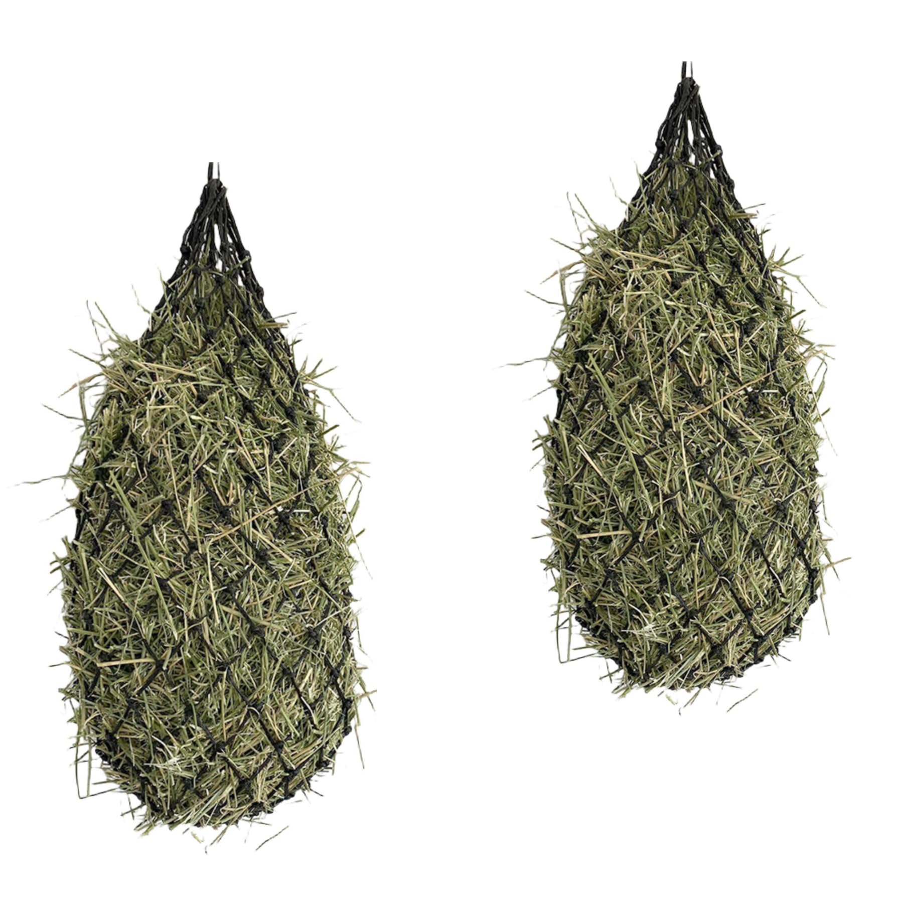 2 Pack Slow-Feed Hay Nets for Goats, Cows, Donkeys - Durable Nylon Rope Hay Bags 42