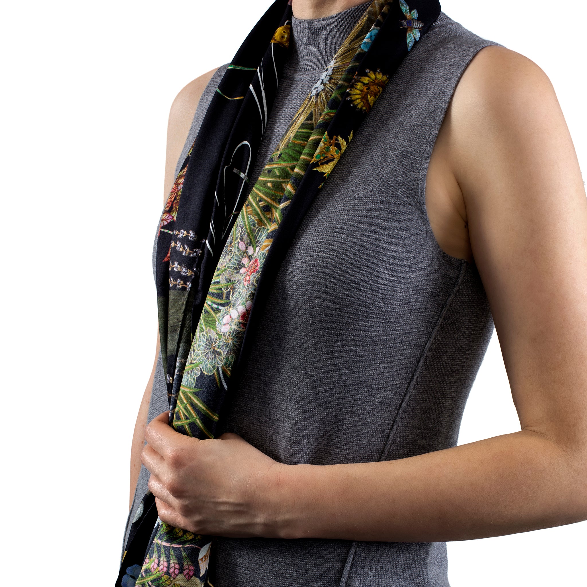 Stylish Macklowe Gallery Tropicalia Silk Scarf - Lightweight Luxury Fashion Accessory for Women, Perfect for Travel, Parties & Special Occasions