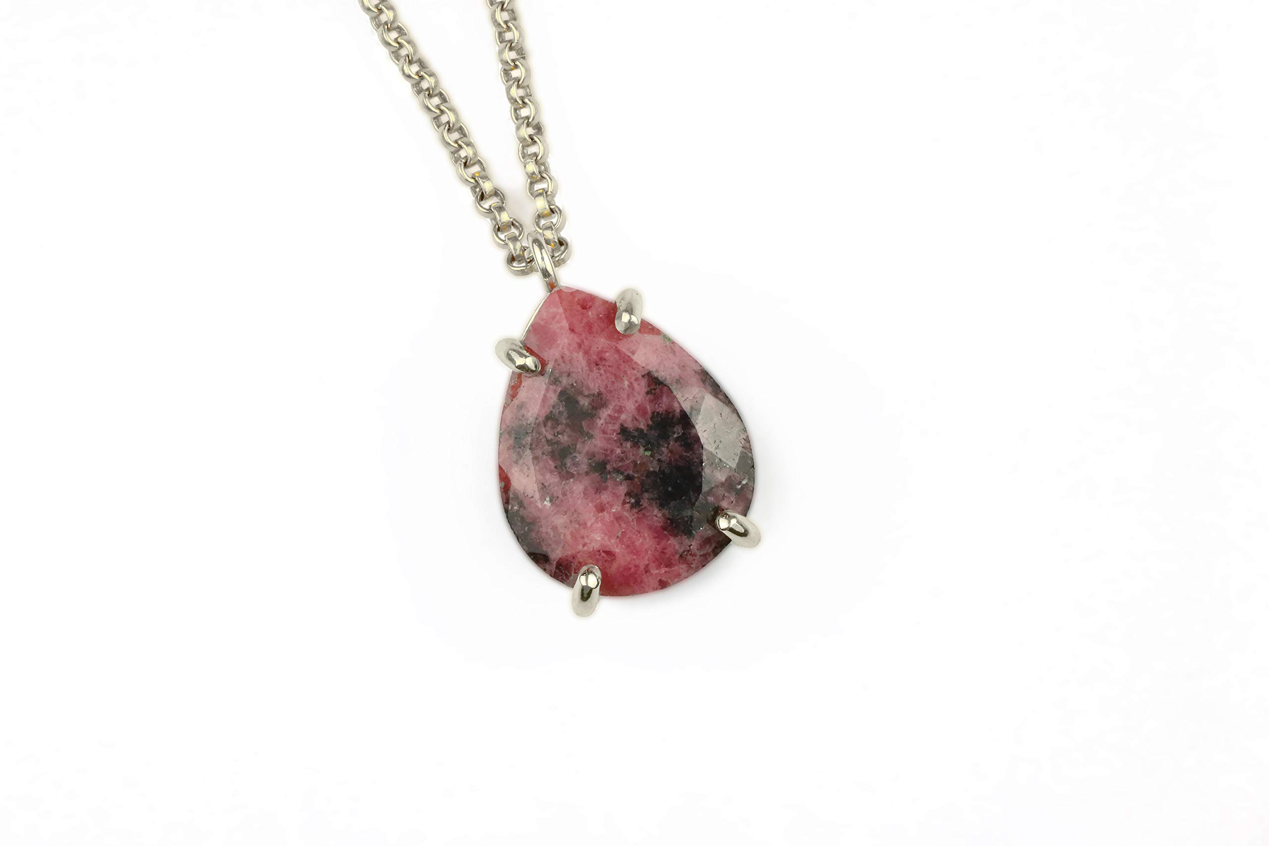 Elegant Rhodonite Necklace for Women - Bridal Gift & Layering Jewelry