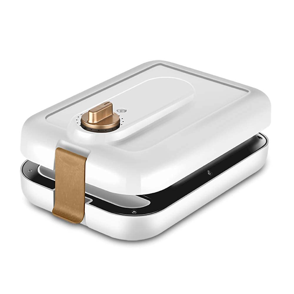 Multifunctional 3-in-1 Breakfast Maker - 600W Compact Toaster, Waffle Iron & Sandwich Grill with 3 Non-Stick Baking Trays - Perfect for Quick Breakfast, Snacks & Small Kitchens - White