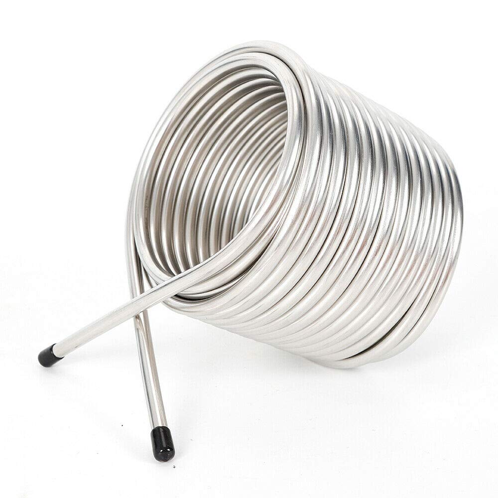 Stainless Steel Beer Cooling Coil Pipe - Immersion Wort Chiller for Home Brewing, Kitchen & Restaurant Use | Fast Cooling Beverage & Drink Chiller | US Stock | Perfect for Craft Beer, Homebrew & Commercial Brewing