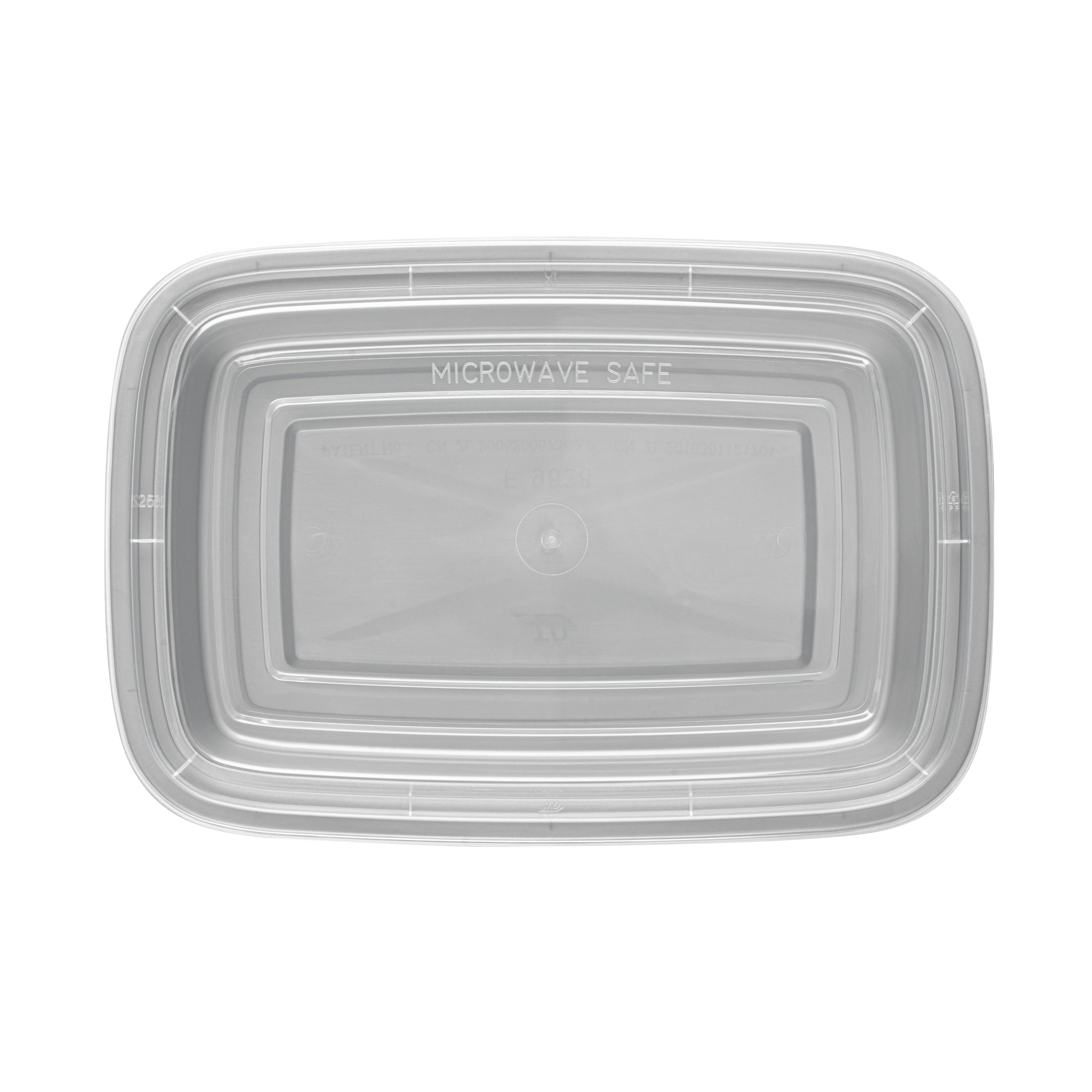 28 oz Rectangle Silver Plastic To-Go Food Containers with Clear Lids - Microwave Safe, 8.75