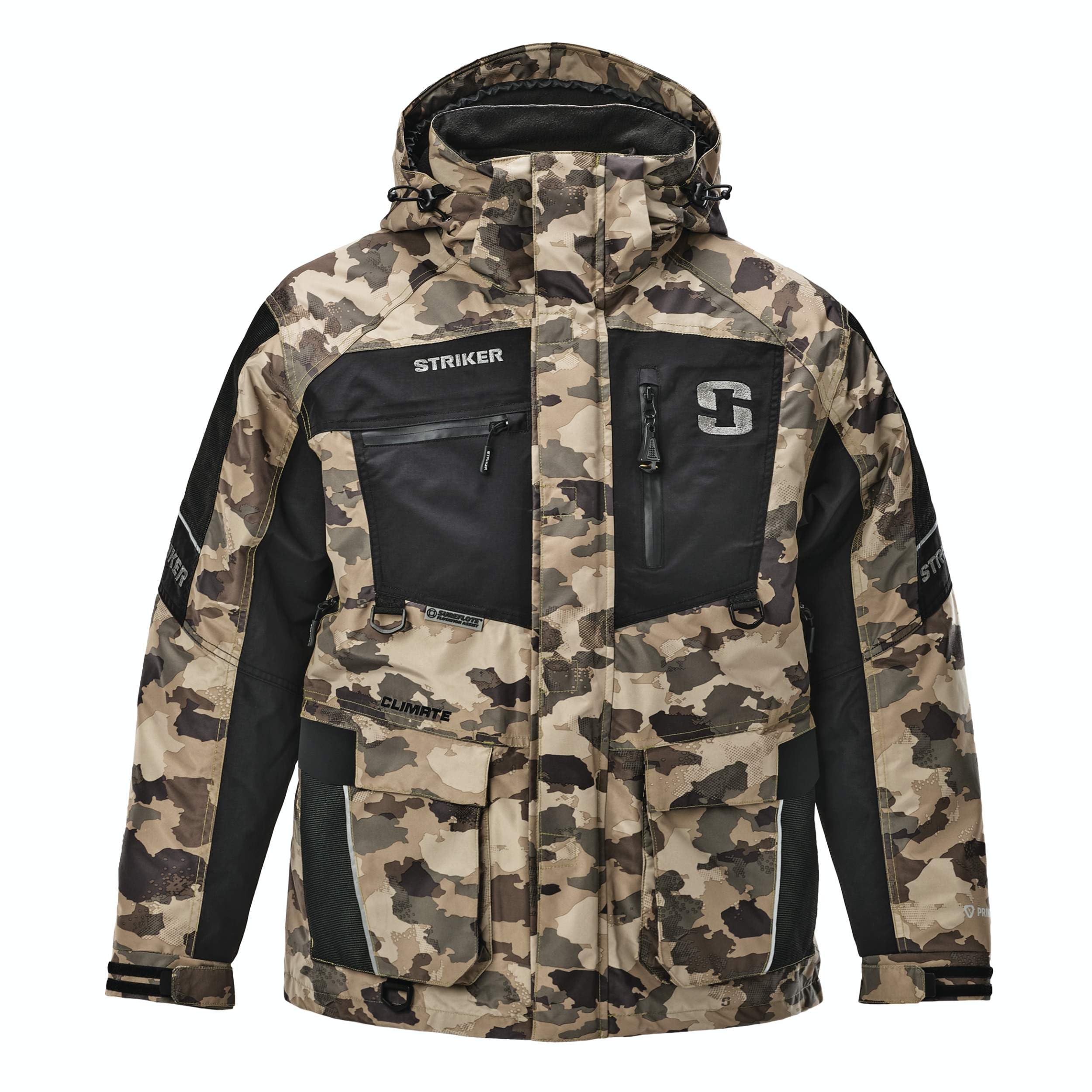 Striker Men's Climate 3-in-1 Insulated Waterproof Ice Fishing Jacket with Sureflote Flotation Technology - Warm Winter Coat for Ice Fishing, Hunting & Outdoor Activities