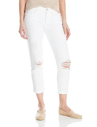 7 For All Mankind Women's Destroyed Josefina Boyfriend Mid Rise Jeans - Distressed Denim for Casual Wear & Everyday Comfort | Perfect for Street Style, Weekend Outings & Relaxed Fashion Looks