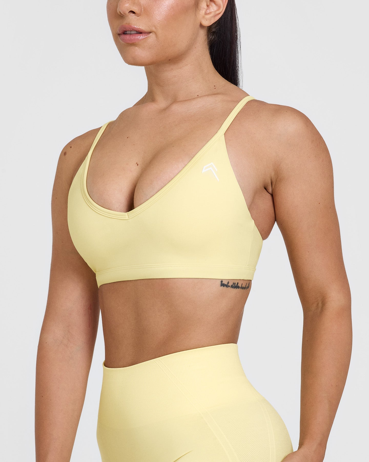 Timeless Strappy Bralette - Comfortable Wireless Lace Bralette in Sherbet Yellow | Women's Lingerie, Yoga, Lounge Wear, Summer Outfits