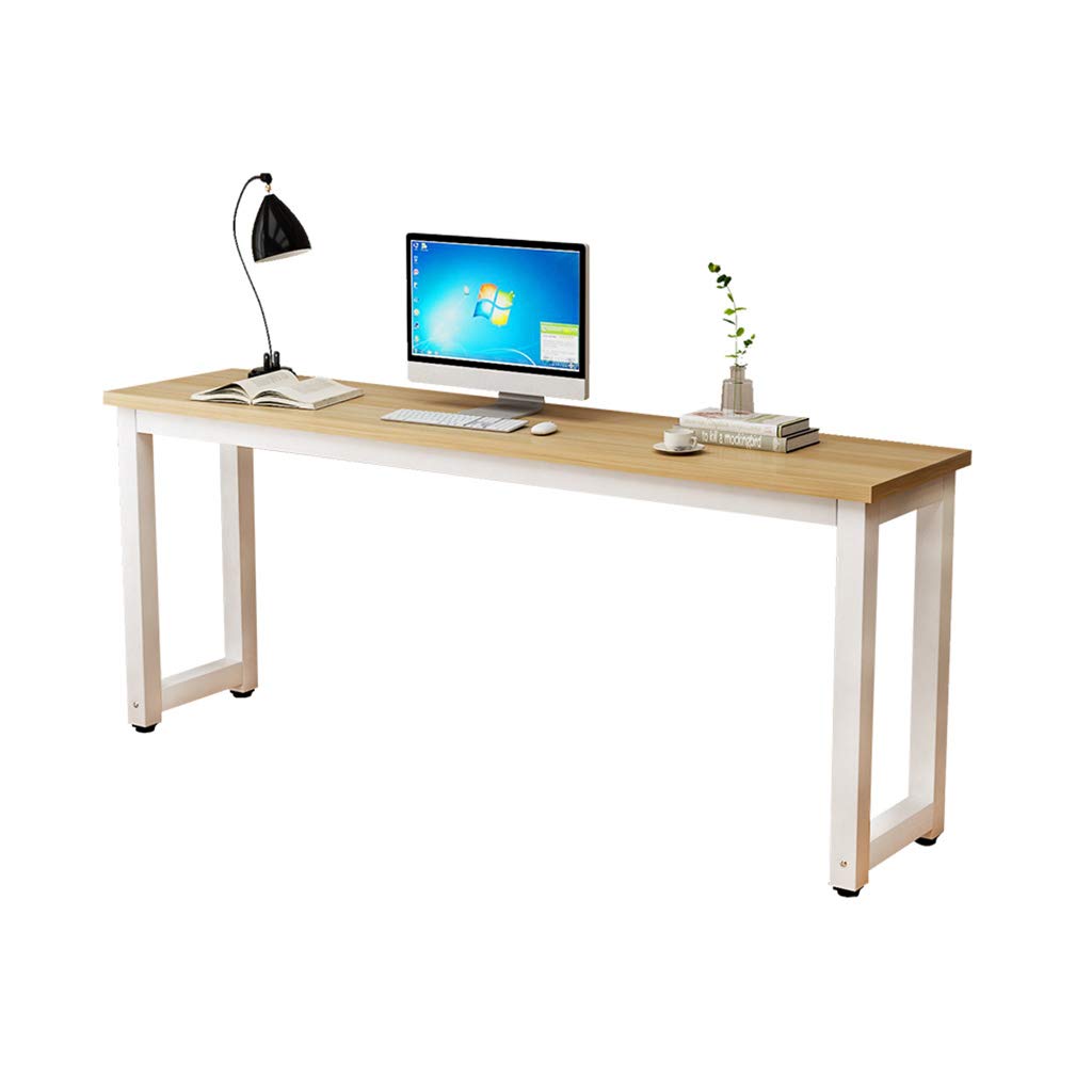 Ergonomic Home Office Computer Desk - Sturdy Painted Steel Frame & Reinforced Crossbar, Durable Writing Desk for Bedroom, Gaming & Workspace with Non-Slip Foot Pads - Perfect for Remote Work, Online Classes & PC Gaming Setup