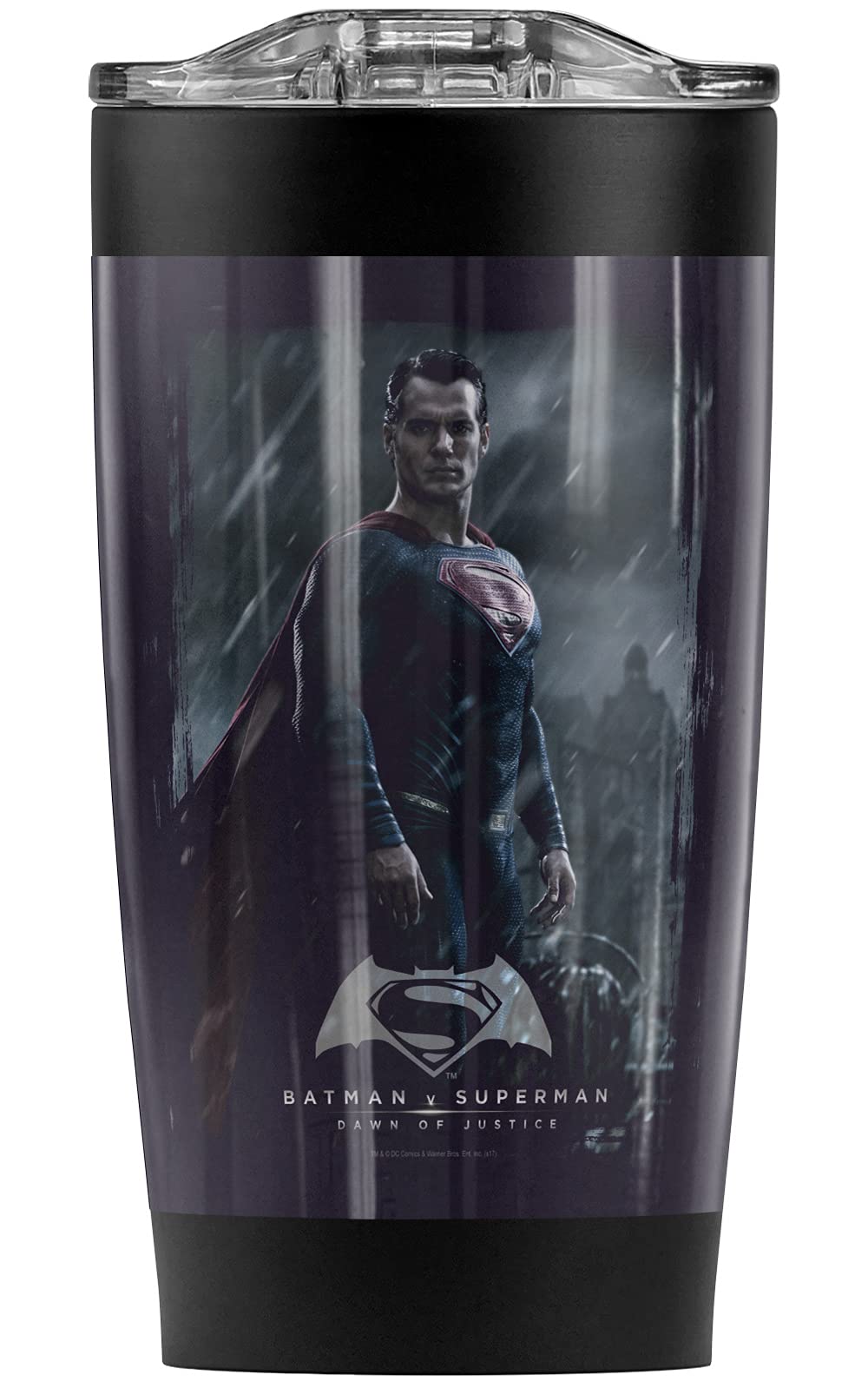 Batman vs Superman Stainless Steel Tumbler 20oz - Vacuum Insulated Travel Mug with Leakproof Lid - Double Wall Coffee Cup for Hot & Cold Drinks - Perfect for Office, Gym, Camping & Car Commute