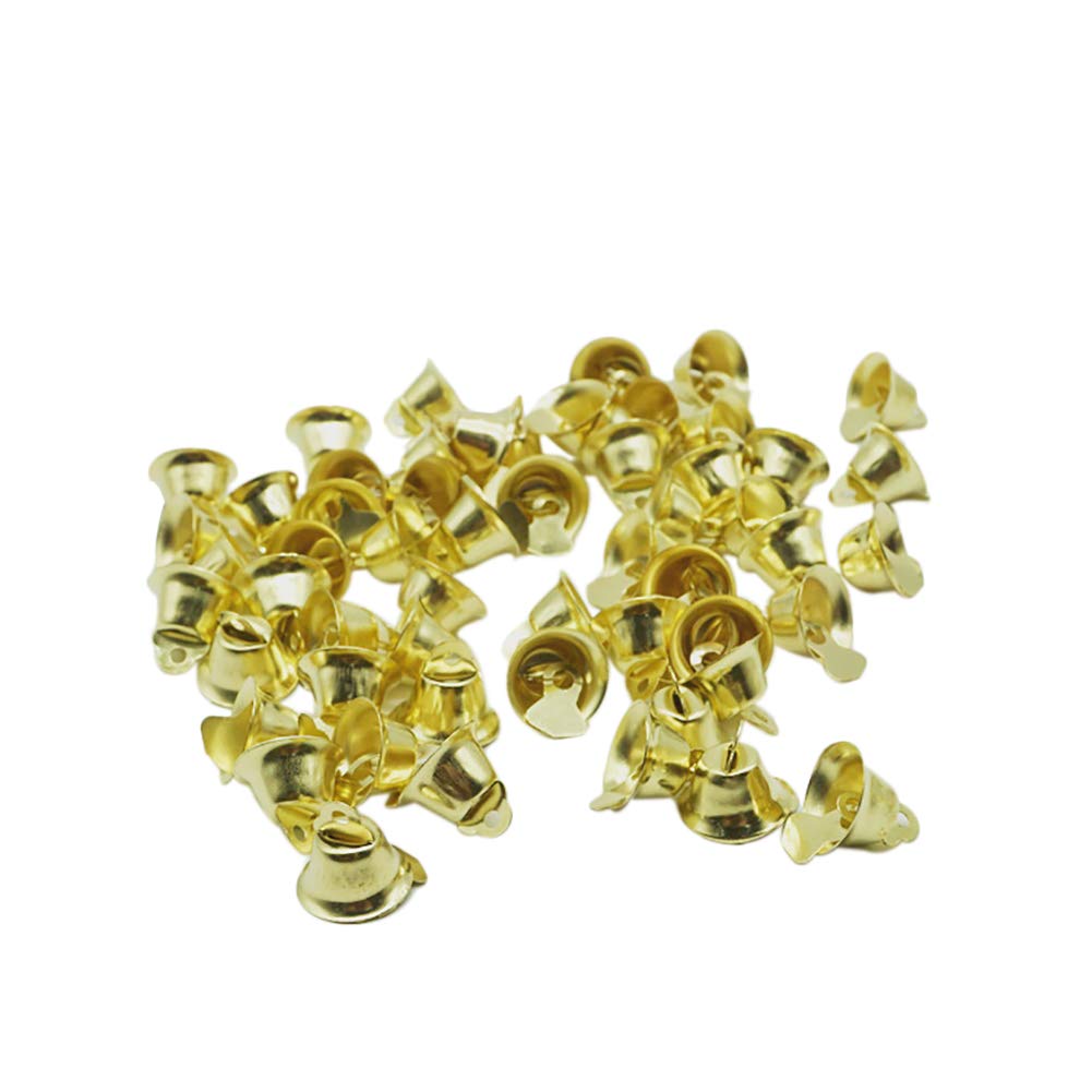Wansan Liberty Bells - 100-Pack Mini Small Jingle Bells Bulk for Christmas Decorations, Holiday Party Supplies, DIY Crafts | Perfect for Tree Ornaments, Gift Wrapping, Wedding & Festival Decor