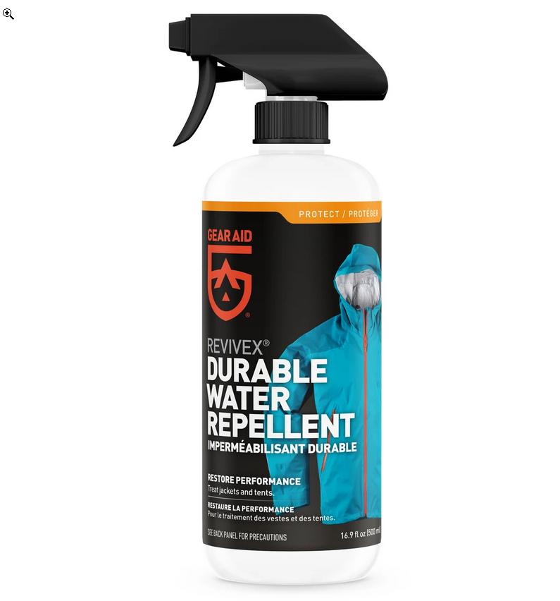 Gear Aid ReviveX Durable Water Repellent Spray for Jackets, Shoes & Outdoor Gear - Restores Waterproofing & Repels Moisture - Ideal for Hiking, Camping & Rainy Weather