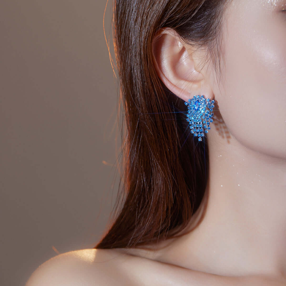 Sparkly Color Rhinestone Burst Stud Earrings | Fashion Jewelry for Women | Perfect for Parties, Weddings & Special Occasions
