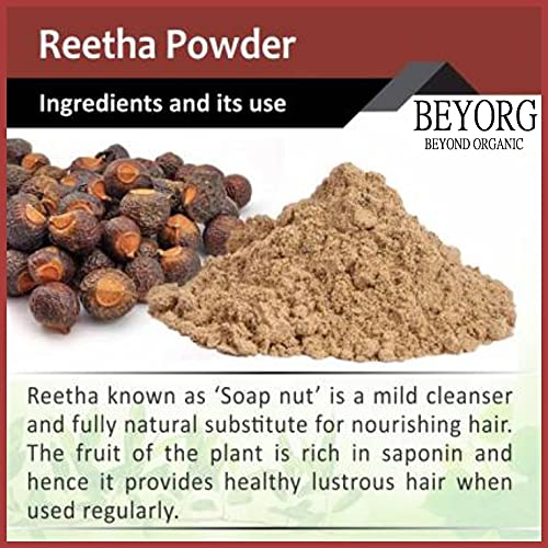 Natural Reetha Powder & 100% Pure Rose Petal Powder Combo Pack (200g) - Organic Hair Care & Skin Treatment for Shine & Glow - Perfect for DIY Shampoo, Face Masks & Aromatherapy