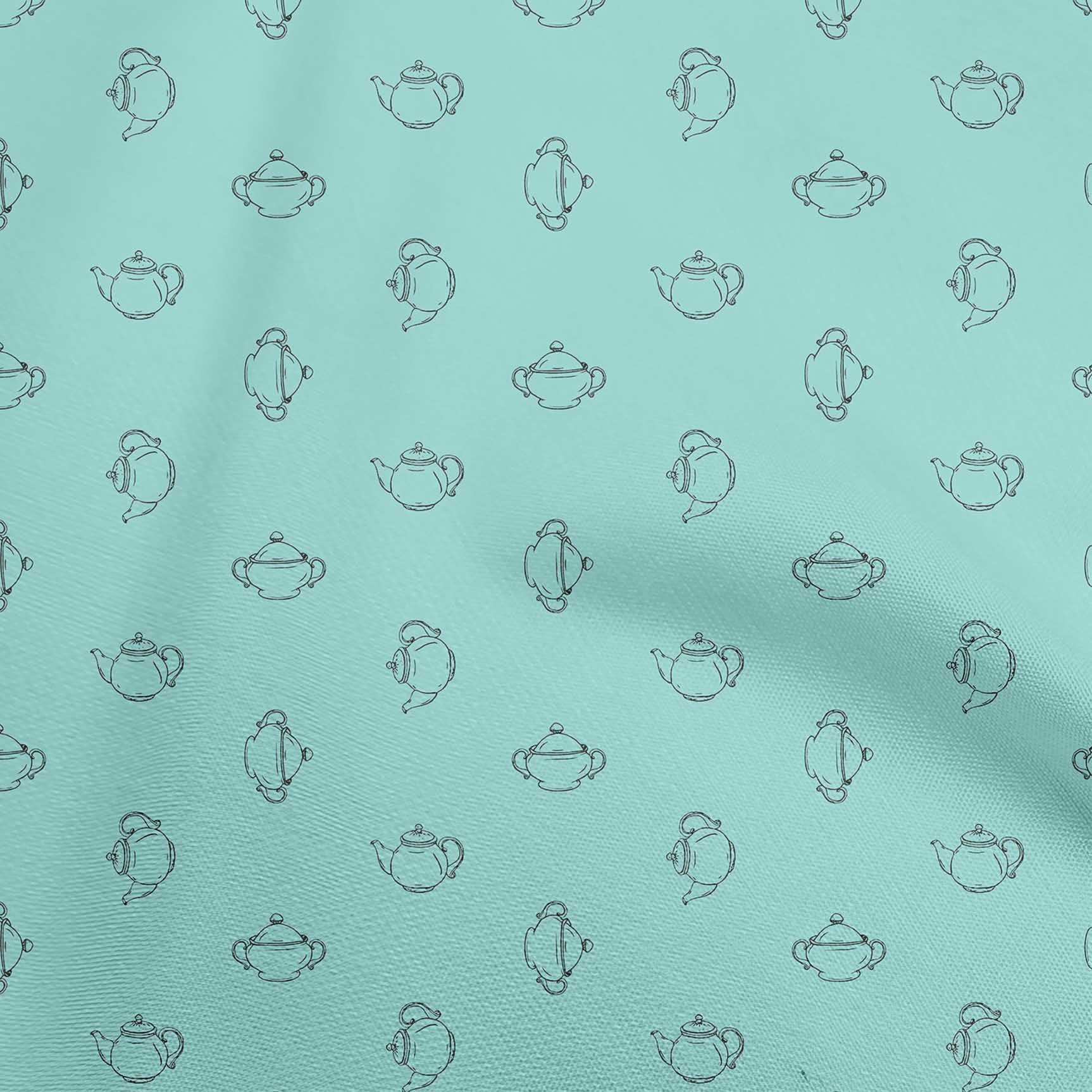 oneOone Georgette Viscose Aquamarine Green Fabric - 42 Inch Wide Printed Craft Fabric by The Yard for Sewing, Dresses & DIY Projects | Lightweight Material for Apparel, Scarves & Home Decor