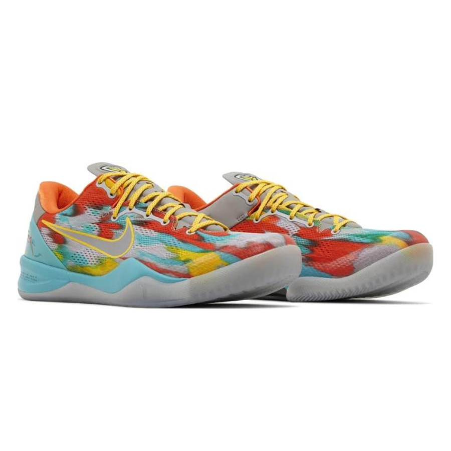 Nike Kobe 8 Protro Basketball Shoes - Venice Beach Stadium Grey/Metallic Silver/Tour Yellow | High-Performance Court Sneakers for Men | Perfect for Indoor & Outdoor Games, Training, and Casual Wear