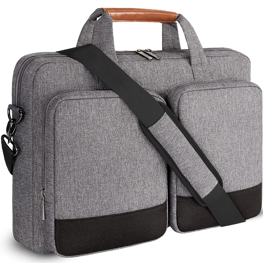 DOMISO 15.6 Inch Waterproof Laptop Messenger Bag - Durable Shoulder Briefcase for 15.6