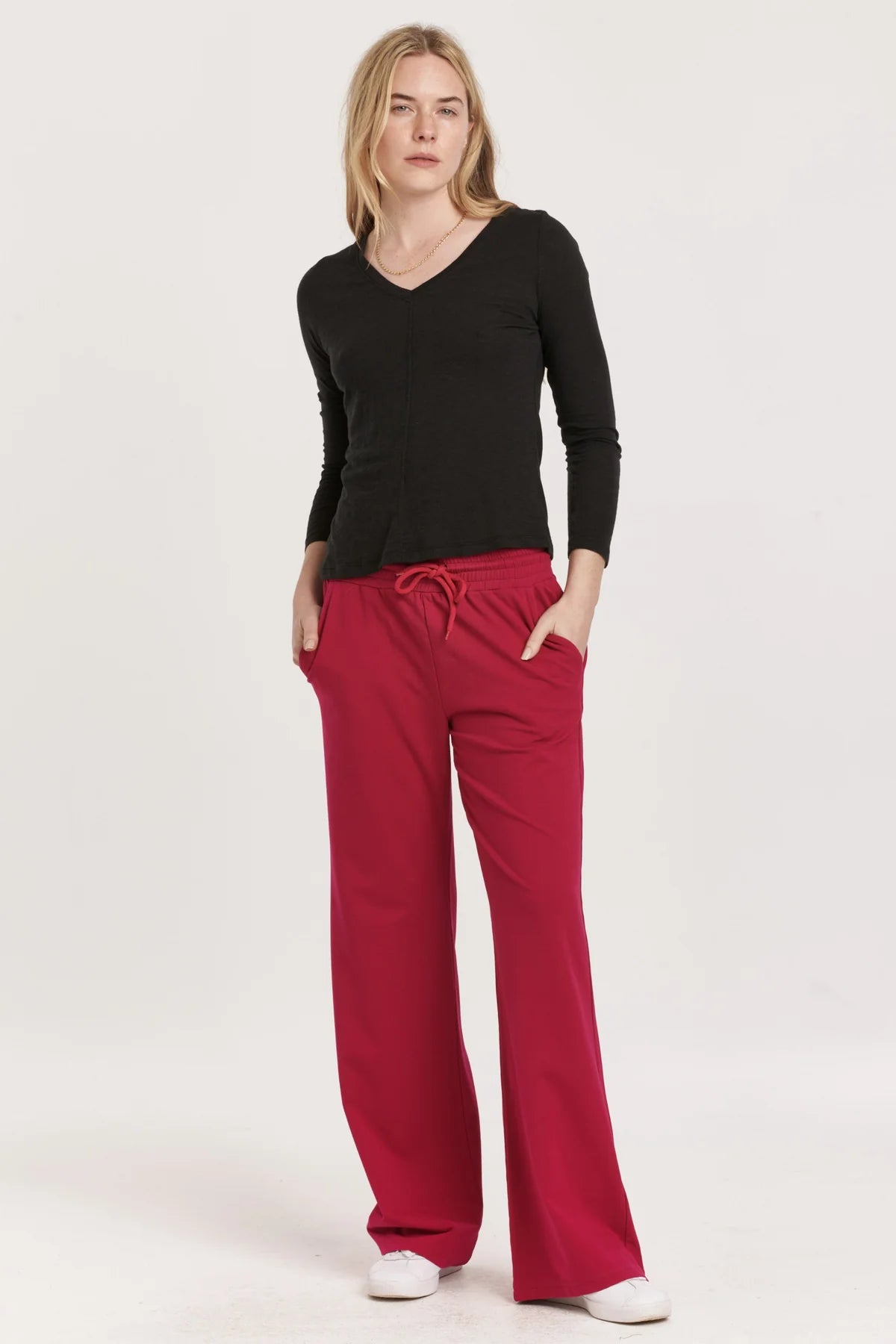 Clark Women's Long Sleeve T-Shirt - Soft Cotton Basic Top for Casual Wear (Black) | Perfect for Layering, Office & Everyday Outfits