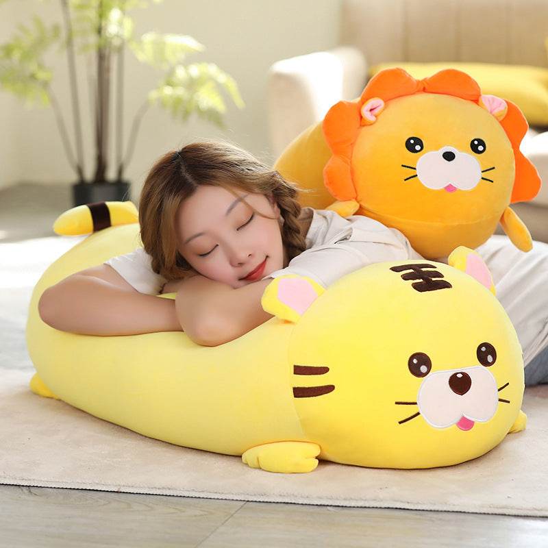 Wild Body Pillow Plush - Soft Tiger & Lion Stuffed Animal for Adults & Kids | Perfect for Cuddling, Sleeping, and Home Decor