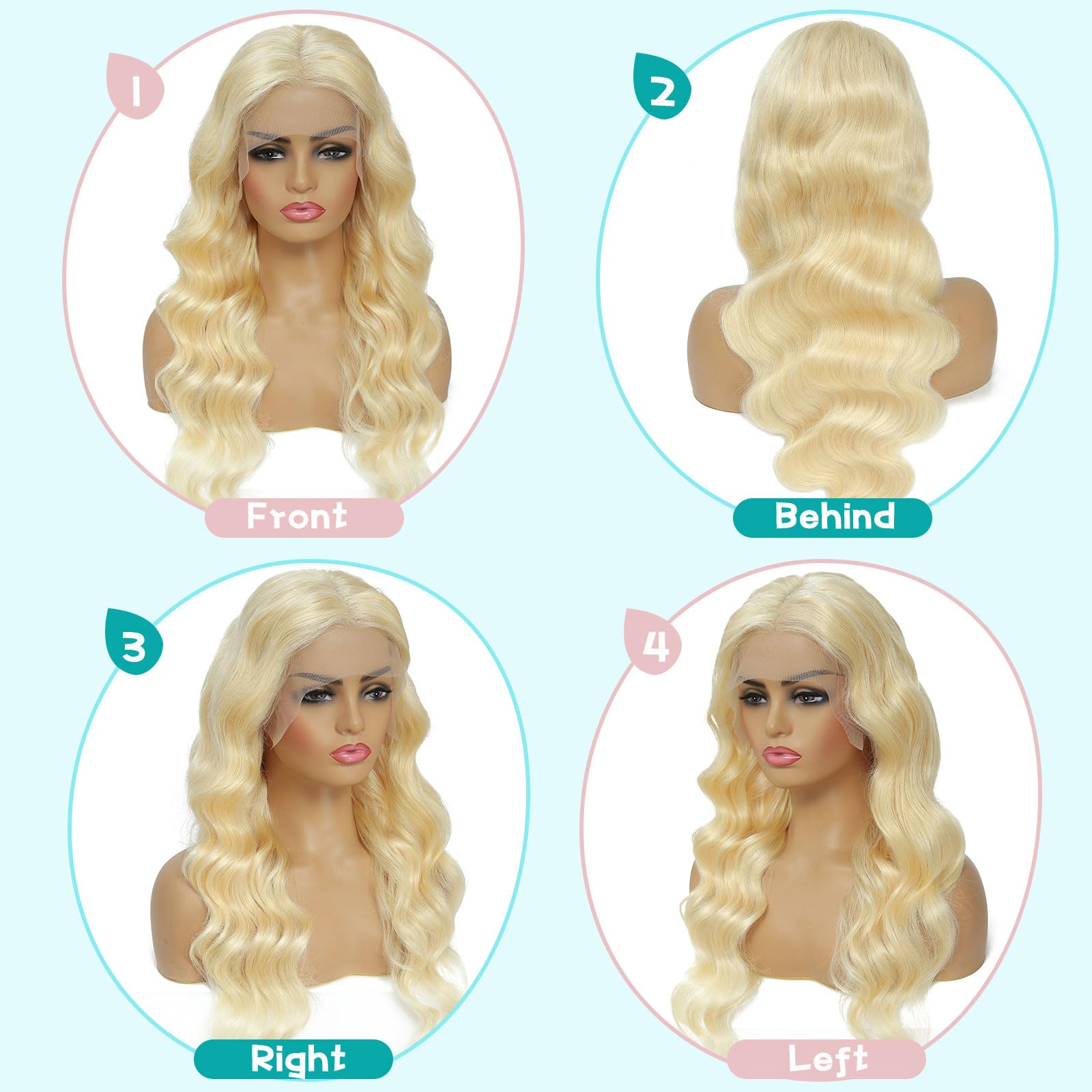 30 Inch 613 Blonde 13x6 Lace Front Wig - 200% Density Human Hair Body Wave with Pre-Plucked HD Lace Frontal | Perfect for Cosplay, Daily Wear & Special Occasions