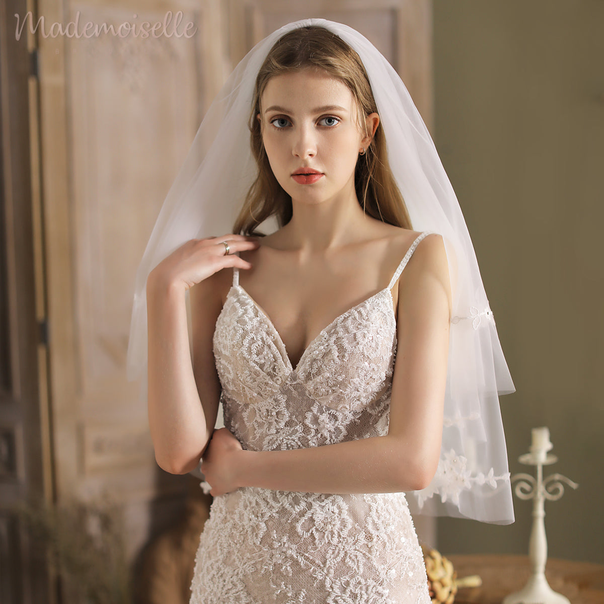 Evita Veil - Elegant Wedding Veil for Brides | Perfect for Church Ceremonies & Outdoor Weddings