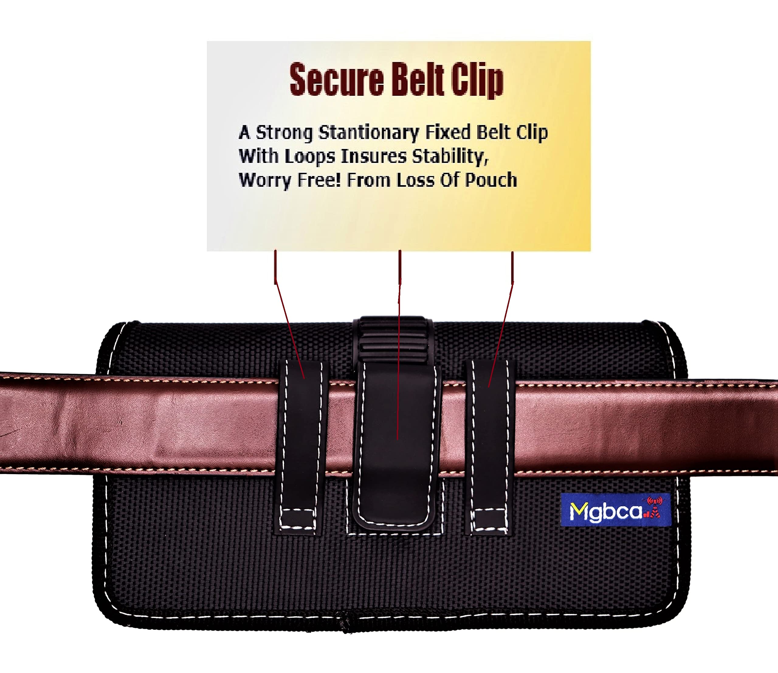 Durable Nylon Phone Holster Pouch for Samsung Galaxy S25/S24/S23/S22/S21+ Plus (2024) with Secure Belt Loop Clip & Magnetic Closure - Fits with Phone Case - XX-Large Black Horizontal - Perfect for Outdoor Activities, Work, Hiking, and Travel