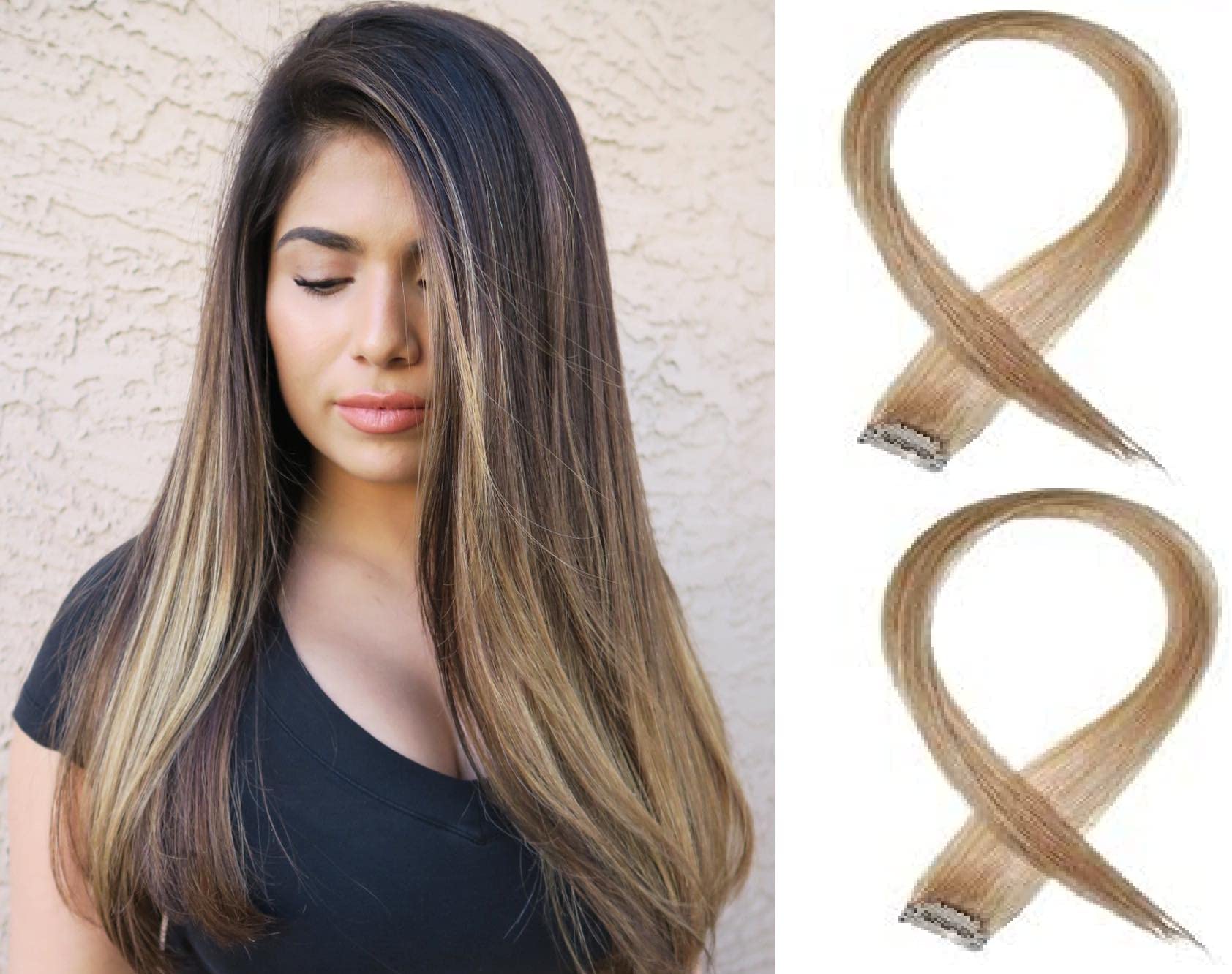 Vibrant Hair Streaks & Color Highlights Extensions for Women & Girls - Set of 2 | Clip-in Hair Accessories for Parties, Cosplay & Everyday Style