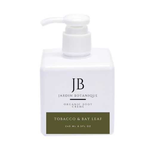 Organic Tobacco & Bay Scented Body Cream - 8 oz Moisturizing Lotion for Dry Skin | Vegan, Cruelty-Free Skincare for Men & Women | Perfect for Daily Hydration & Relaxation After Shower